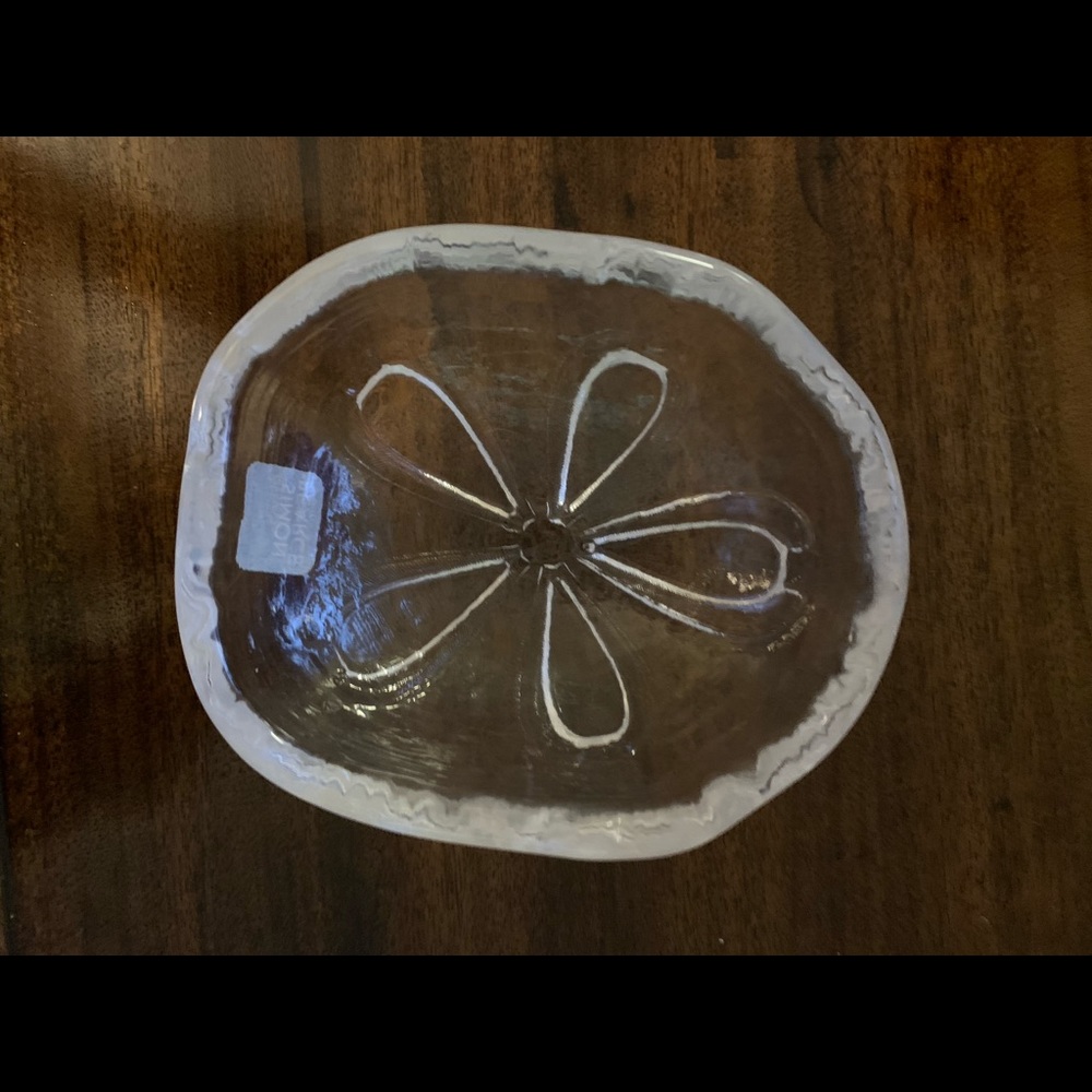 Simon Pearce small decorative sand dollar bowl in box
